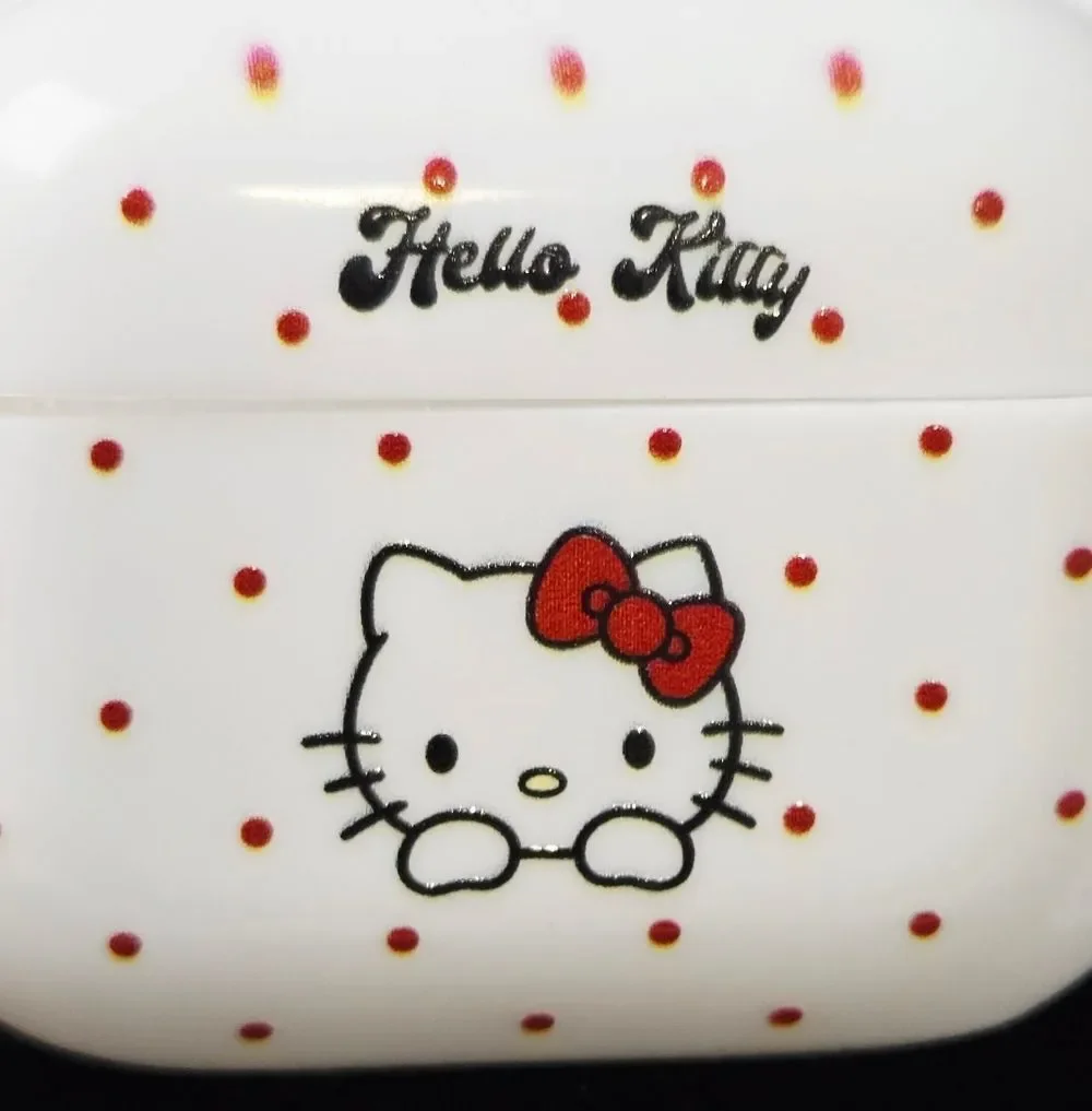 Hello Kitty AirPods Pro Gen 2 Case Red Polka Dot Cat Charm Sanrio Tech Accessory